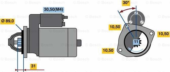 BOSCH 0 001 368 056 - Стартер vvparts.bg