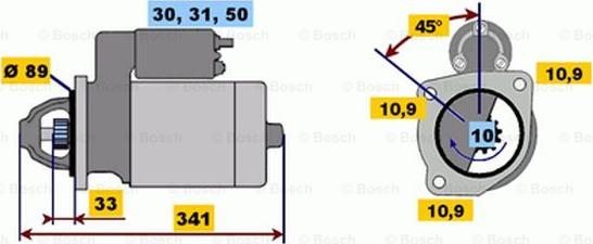 BOSCH 0 001 368 064 - Стартер vvparts.bg