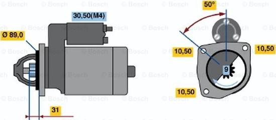 BOSCH 0 001 368 088 - Стартер vvparts.bg