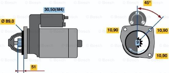 BOSCH 0 001 368 002 - Стартер vvparts.bg