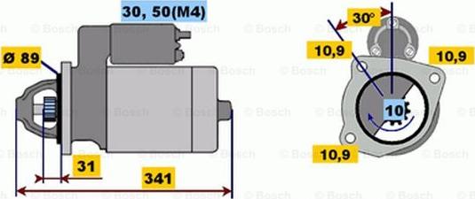 BOSCH 0 001 368 016 - Стартер vvparts.bg