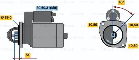 BOSCH 0 001 368 017 - Стартер vvparts.bg