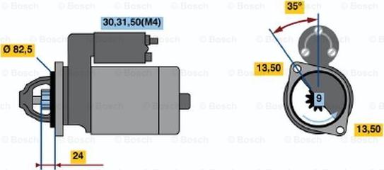 BOSCH 0 001 368 080 - Стартер vvparts.bg