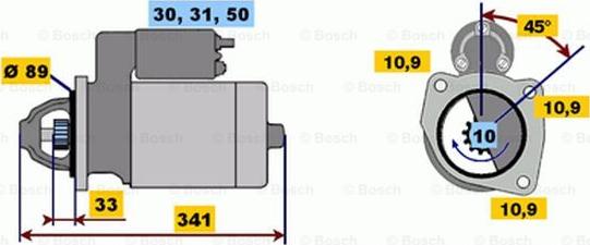 BOSCH 0 001 368 026 - Стартер vvparts.bg