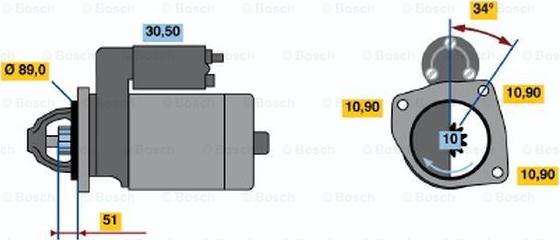 BOSCH 0 001 368 073 - Стартер vvparts.bg