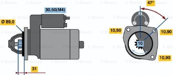 BOSCH 0 001 368 311 - Стартер vvparts.bg