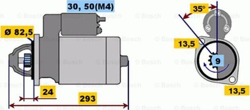 BOSCH 0 001 363 124 - Стартер vvparts.bg