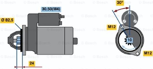 BOSCH 0 001 363 123 - Стартер vvparts.bg