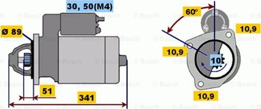 BOSCH 0 001 367 066 - Стартер vvparts.bg