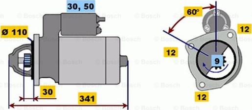 BOSCH 0 001 367 082 - Стартер vvparts.bg