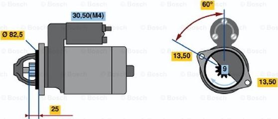 BOSCH 0 001 314 017 - Стартер vvparts.bg