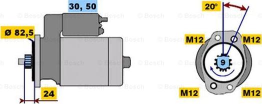 BOSCH 0 001 312 103 - Стартер vvparts.bg