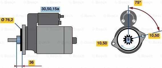 BOSCH 0 001 312 111 - Стартер vvparts.bg