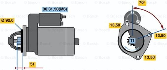 BOSCH 0 001 371 005 - Стартер vvparts.bg