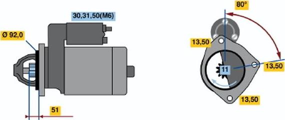 BOSCH 0001371019 - Стартер vvparts.bg