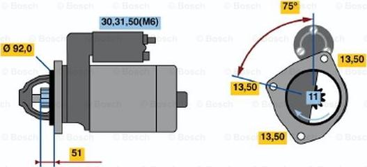 BOSCH 0 001 371 012 - Стартер vvparts.bg