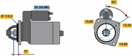 BOSCH 0 001 241 019 - Стартер vvparts.bg