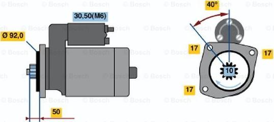 BOSCH 0 001 241 016 - Стартер vvparts.bg