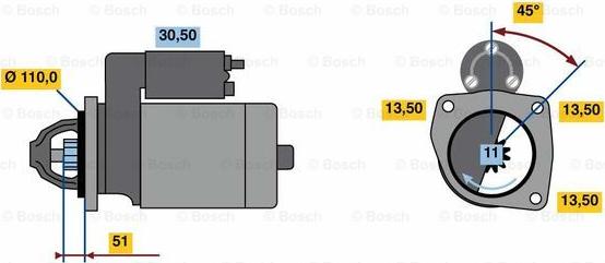 BOSCH 0 001 263 004 - Стартер vvparts.bg