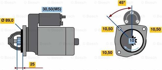 BOSCH 0 001 262 004 - Стартер vvparts.bg