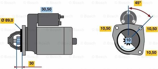 BOSCH 0 001 262 020 - Стартер vvparts.bg