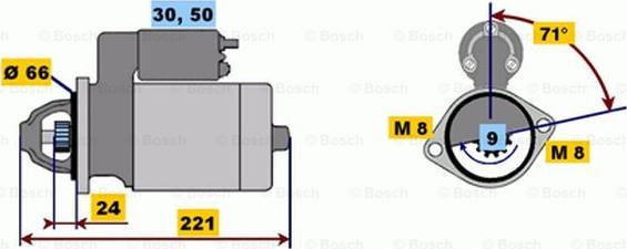 BOSCH 0 001 208 507 - Стартер vvparts.bg