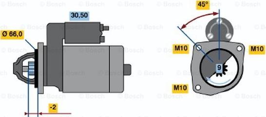 BOSCH 0 001 208 516 - Стартер vvparts.bg