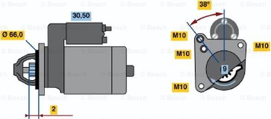 BOSCH 0 001 208 517 - Стартер vvparts.bg