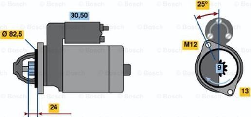 BOSCH 0 001 208 208 - Стартер vvparts.bg