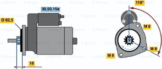 BOSCH 0 001 208 711 - Стартер vvparts.bg