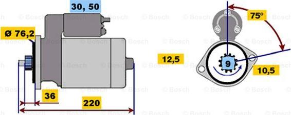 BOSCH 0 001 211 992 - Стартер vvparts.bg