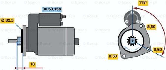 BOSCH 0 986 010 350 - Стартер vvparts.bg