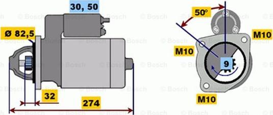 BOSCH 0 001 218 141 - Стартер vvparts.bg