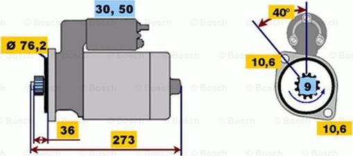 BOSCH 0 001 218 148 - Стартер vvparts.bg