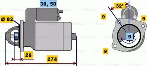 BOSCH 0 001 218 164 - Стартер vvparts.bg