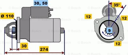 BOSCH 0 001 218 163 - Стартер vvparts.bg