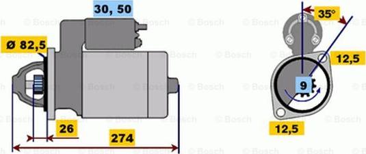 BOSCH 0 001 218 119 - Стартер vvparts.bg