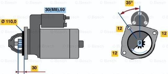 BOSCH 0 001 218 703 - Стартер vvparts.bg