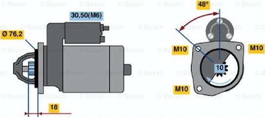 BOSCH 0 001 218 728 - Стартер vvparts.bg