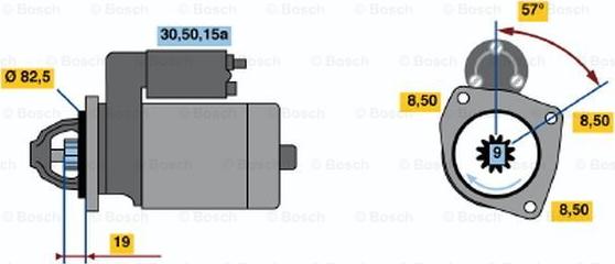 BOSCH 0 001 212 400 - Стартер vvparts.bg