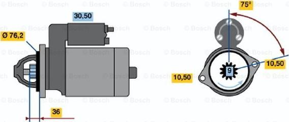 BOSCH 0 001 212 208 - Стартер vvparts.bg