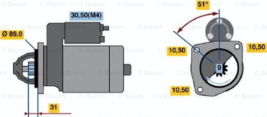 BOSCH 0 001 230 006 - Стартер vvparts.bg