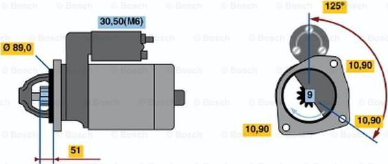 BOSCH 0 001 230 001 - Стартер vvparts.bg