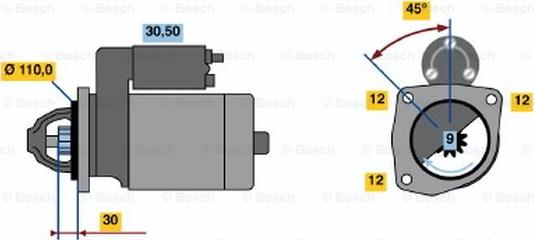 BOSCH 0 001 231 010 - Стартер vvparts.bg