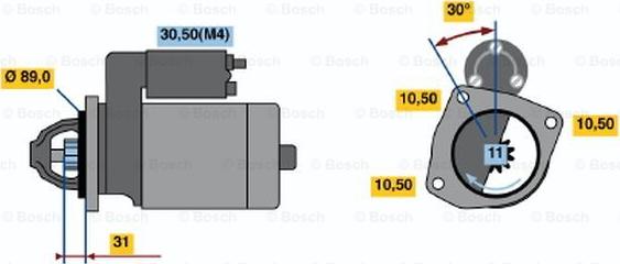 BOSCH 0 001 368 319 - Стартер vvparts.bg