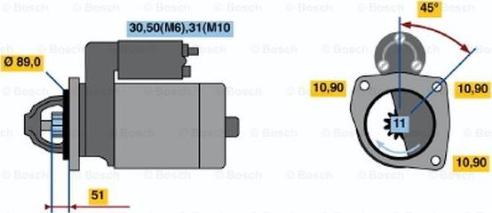 BOSCH 0 001 231 014 - Стартер vvparts.bg