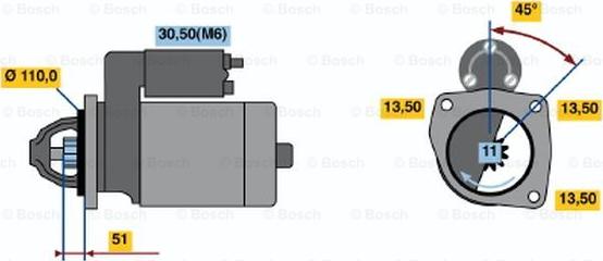 BOSCH 0 001 231 013 - Стартер vvparts.bg