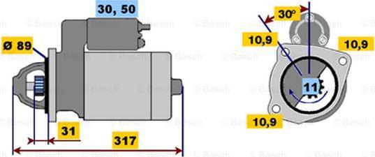 BOSCH 0 001 231 023 - Стартер vvparts.bg