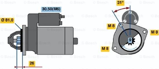 BOSCH 0 001 223 013 - Стартер vvparts.bg