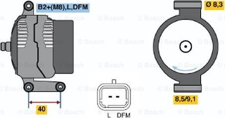 BOSCH 0 124 415 040 - Генератор vvparts.bg